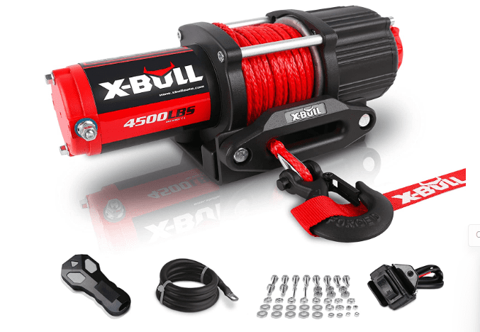 X-BULL 12V 4500LBS Synthetic Rope Electric Winch